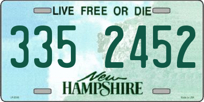 NH license plate 3352452