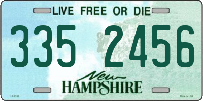NH license plate 3352456