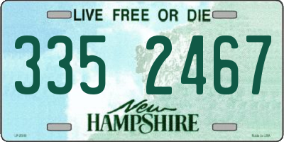 NH license plate 3352467