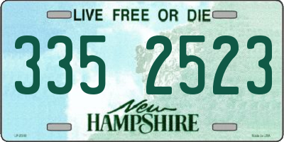 NH license plate 3352523