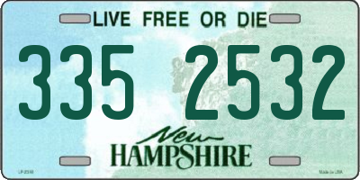 NH license plate 3352532