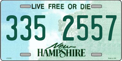 NH license plate 3352557