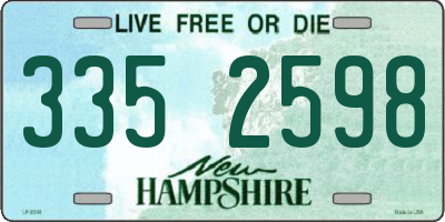NH license plate 3352598