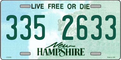 NH license plate 3352633