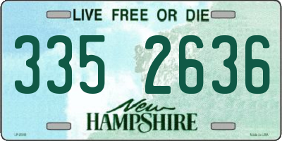 NH license plate 3352636