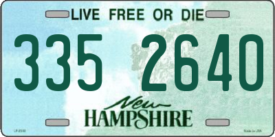 NH license plate 3352640