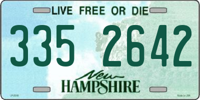 NH license plate 3352642