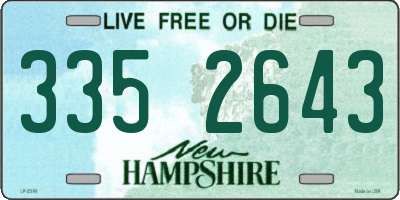 NH license plate 3352643