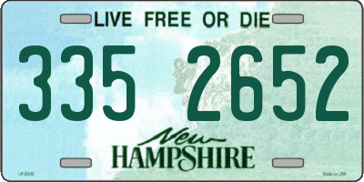 NH license plate 3352652