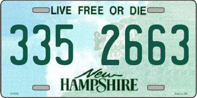 NH license plate 3352663