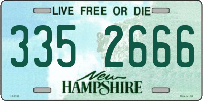 NH license plate 3352666