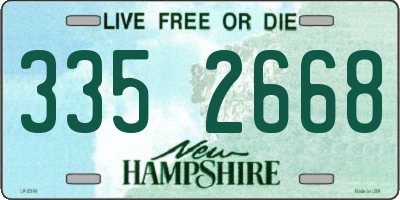 NH license plate 3352668