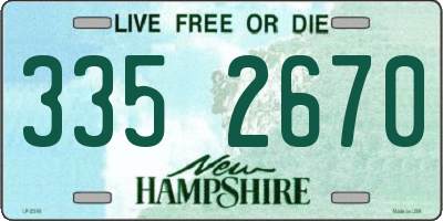 NH license plate 3352670