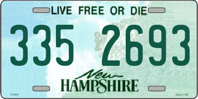 NH license plate 3352693