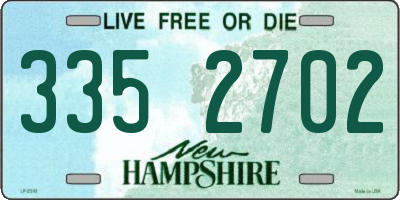 NH license plate 3352702
