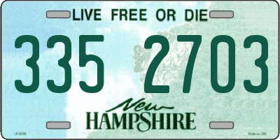 NH license plate 3352703