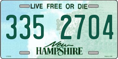 NH license plate 3352704