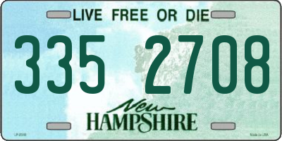 NH license plate 3352708