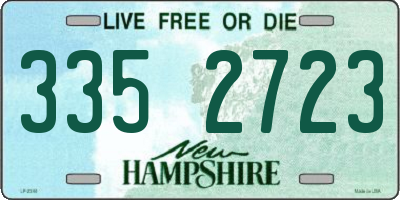 NH license plate 3352723