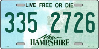 NH license plate 3352726