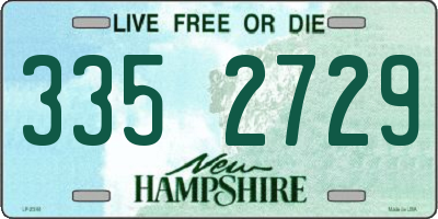 NH license plate 3352729