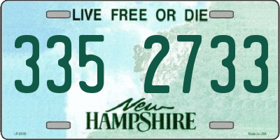 NH license plate 3352733