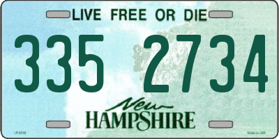NH license plate 3352734