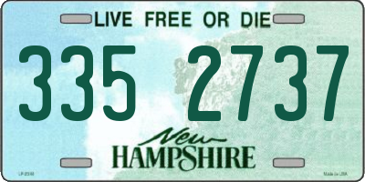 NH license plate 3352737