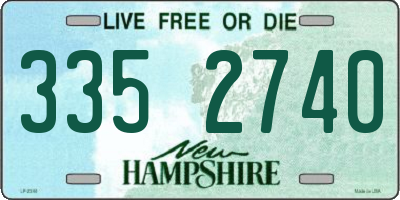 NH license plate 3352740