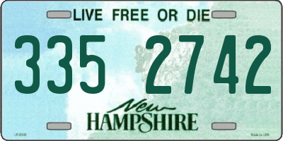 NH license plate 3352742
