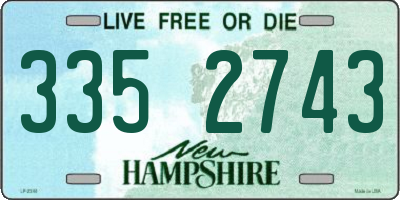 NH license plate 3352743