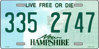 NH license plate 3352747