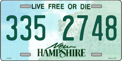 NH license plate 3352748