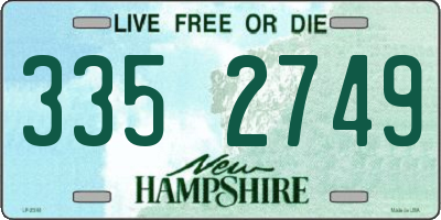 NH license plate 3352749