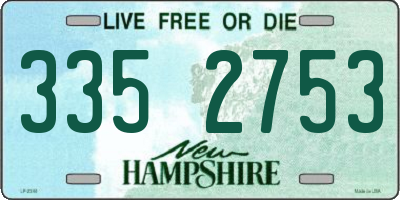 NH license plate 3352753
