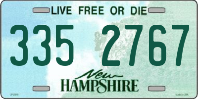 NH license plate 3352767