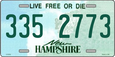 NH license plate 3352773