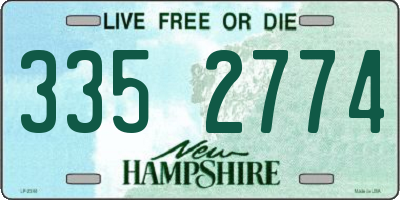 NH license plate 3352774