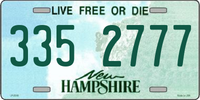 NH license plate 3352777