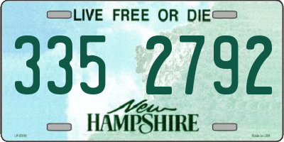 NH license plate 3352792