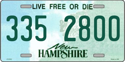 NH license plate 3352800