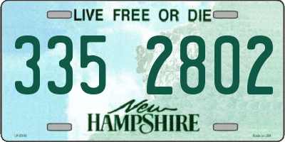 NH license plate 3352802