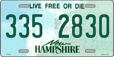 NH license plate 3352830