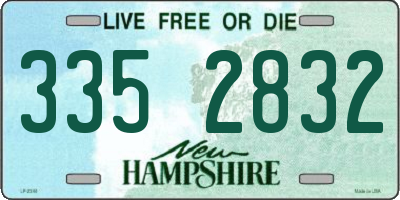 NH license plate 3352832