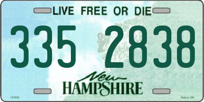 NH license plate 3352838