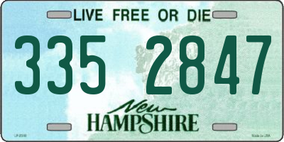 NH license plate 3352847