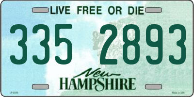 NH license plate 3352893