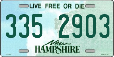 NH license plate 3352903