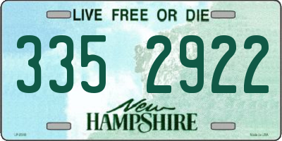 NH license plate 3352922