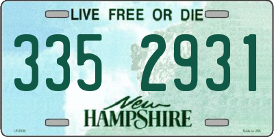 NH license plate 3352931